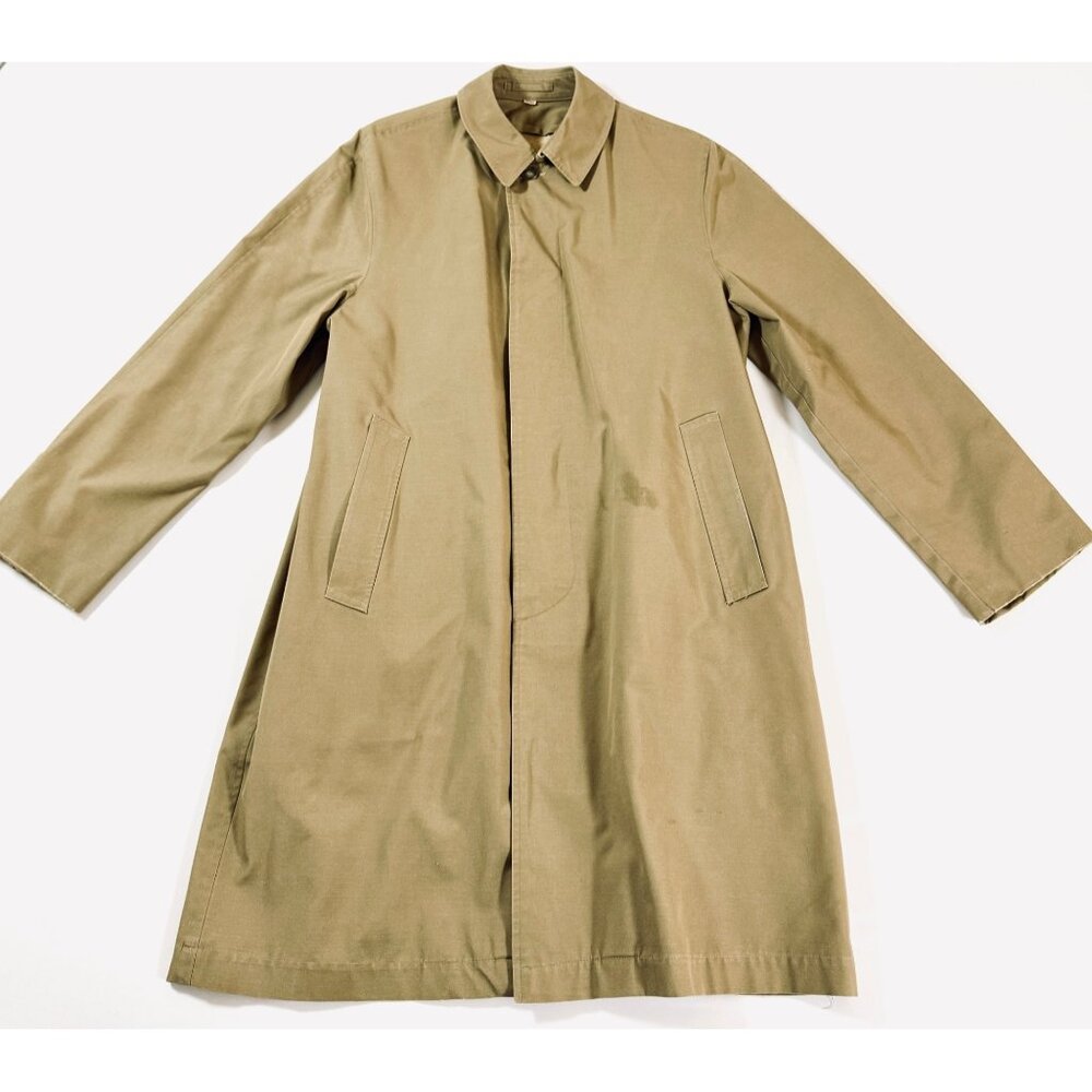 Vintage Briarcliff Tan Trench Raincoat Men’s 38R Zip Out Liner Made in‎ Okinawa
